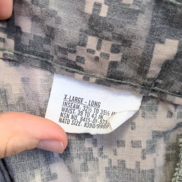 U.S. Army Insect Shield Men's FR Flame Resistant Trousers Camo Size XL Long - Picture 10 of 13